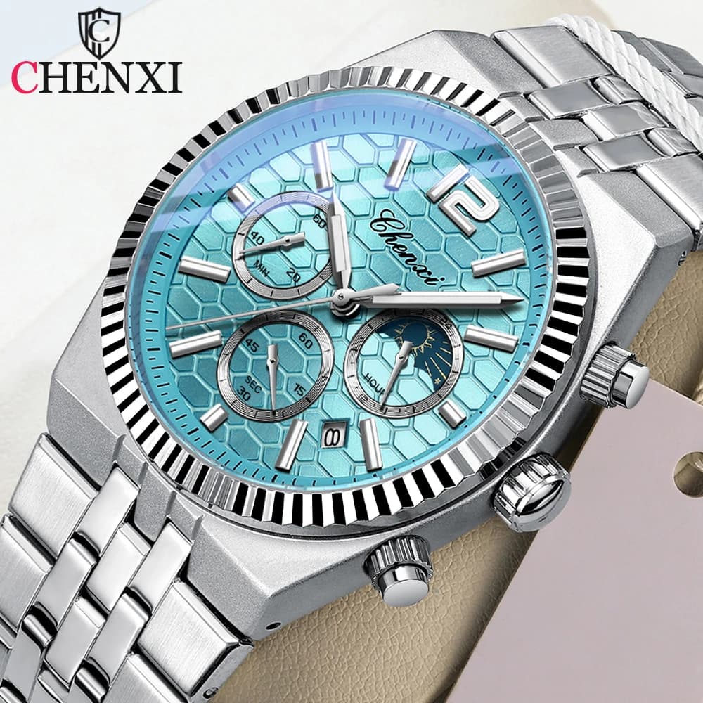 New Men's Watches CHENXI Fashion Quartz Wrist Watch Military Waterproof Men's Watch With Date Relogio Masculino