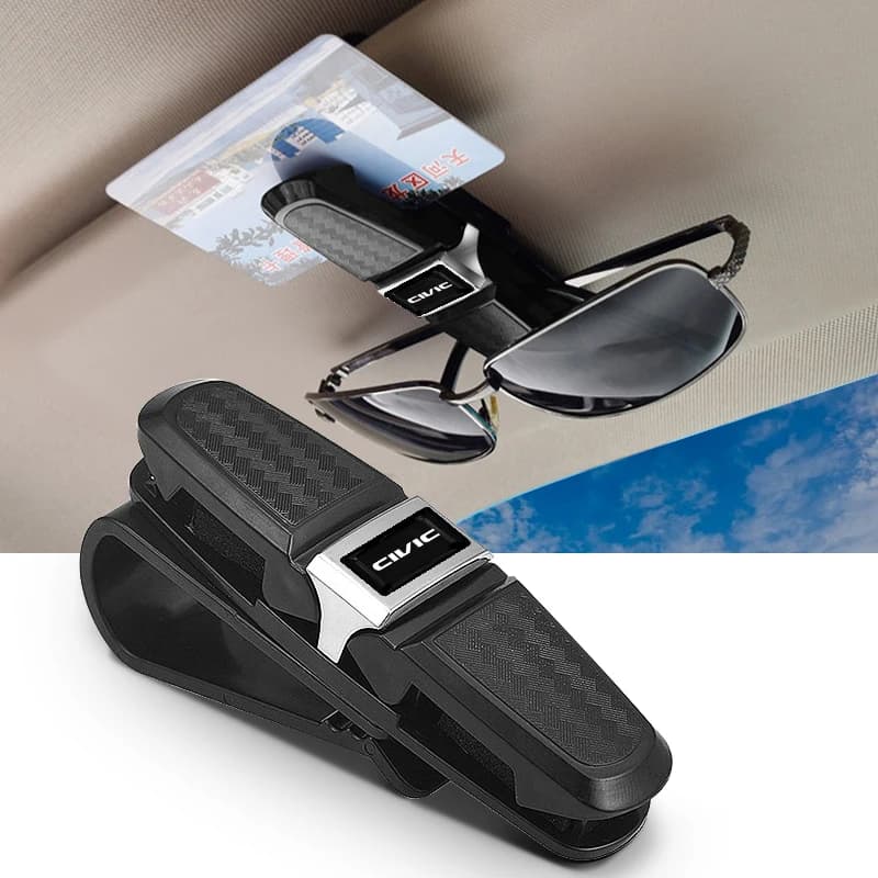 ABS Glasses Clip Car Sun Visor Card Ticket Clamp Fastener per Honda Civic Fit Jazz Accord Pilot Passport Stepwgn CRV BRV HRV Ins