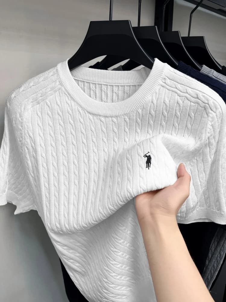 Maglia di alta gamma boutique a maniche corte uomo nuovo stile di moda designer marchio paulo ricamo estate casual confortevole t-shirt a collo rotondo