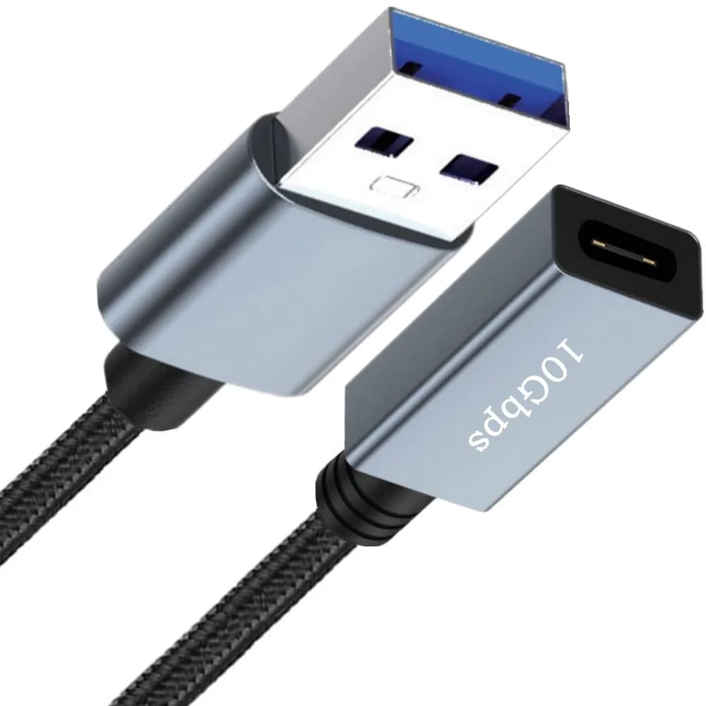 USB 3.0 Type A Male to Female Extension Cable Nylon Braided For Keyboard,Mouse,Flash Drive, Hard Drive,Printer,Webcam, Camera