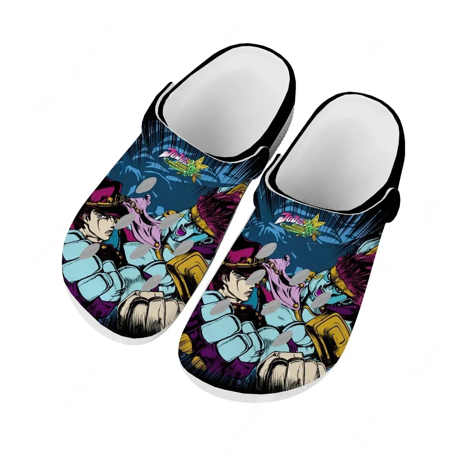 Scarpe Acquatiche Jojo's Bizarre Adventure per Uomo, Donna e Adolescente, Zoccoli alla Moda per Casa e Giardino, Sandali Personalizzati, Ciabatte Traspiranti con Fori per la Spiaggia