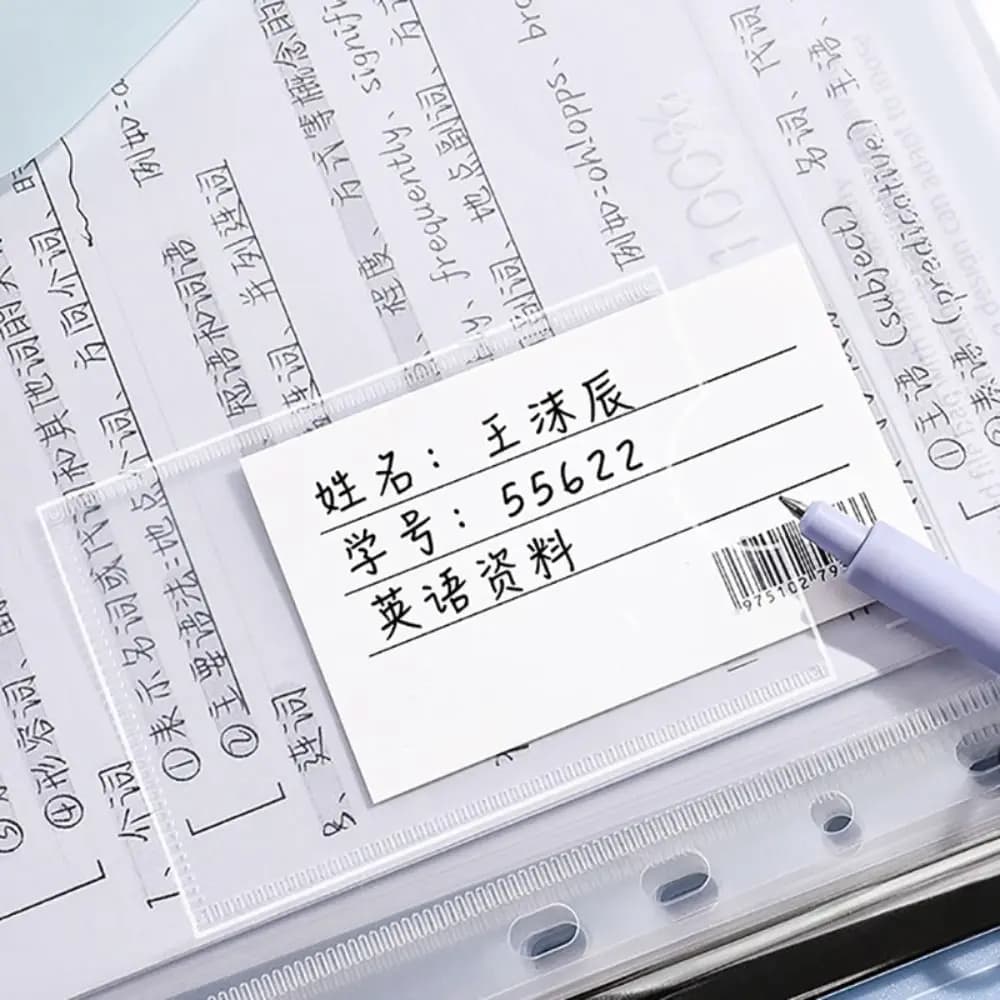 Cartella di file A4 a fogli mobili stile INS Libro dati trasparente staccabile Studenti Borsa per carta per esame di cancelleria Ufficio scolastico