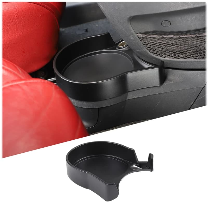 Portabicchieri e Vano Portaoggetti Multifunzione per Console Centrale Auto Fiat 500 2007-2015, Organizer per Telefono e Monete, Accessori Auto