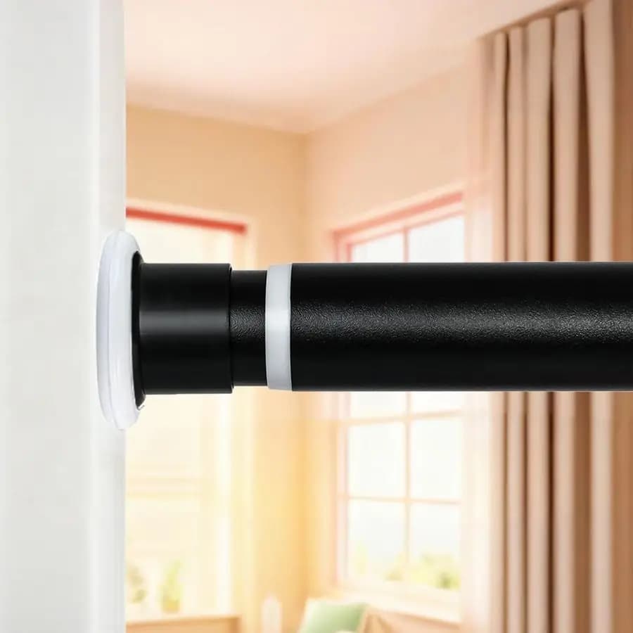 Curtain rod from 43 to 162 Inch (3,6 to 13,5 ft), Diameter 1.26, Adjustable to Spring, Robusta and Long to Windows and Doors