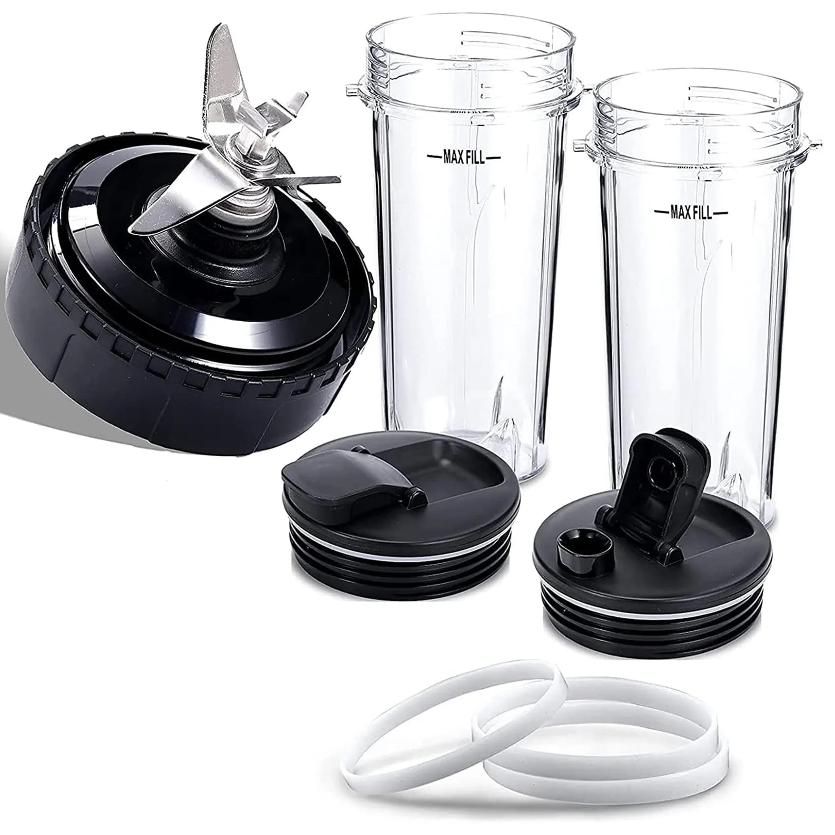 Spare parts for multifunctional blender compatible with Ninja Nutri, 5 fin extractor blade accessories for Ninja QB3000/QB300