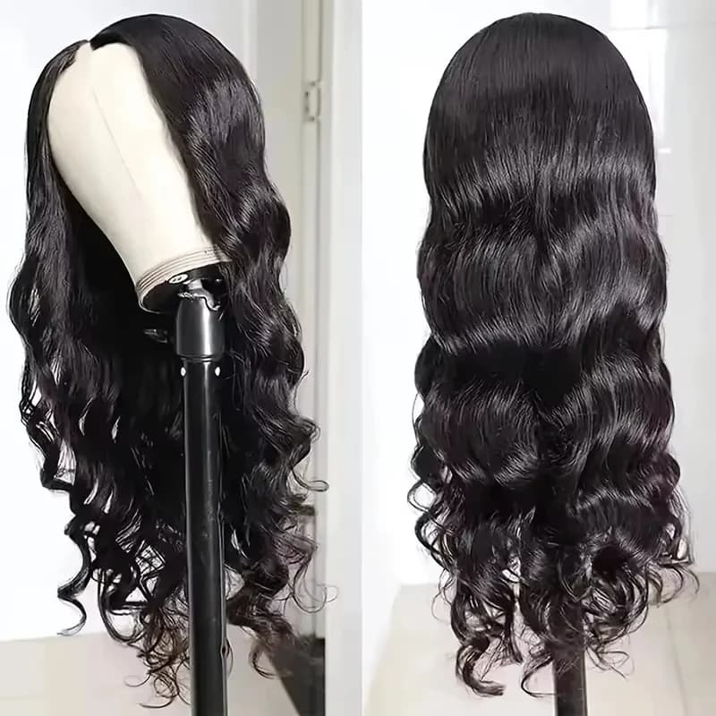 Body Wave Human Hair Wigs V Part Wigs Upgrade V Part Glueless Wigs Full Head Clip In Half Wig No Leave Out Lace Front Wigs
