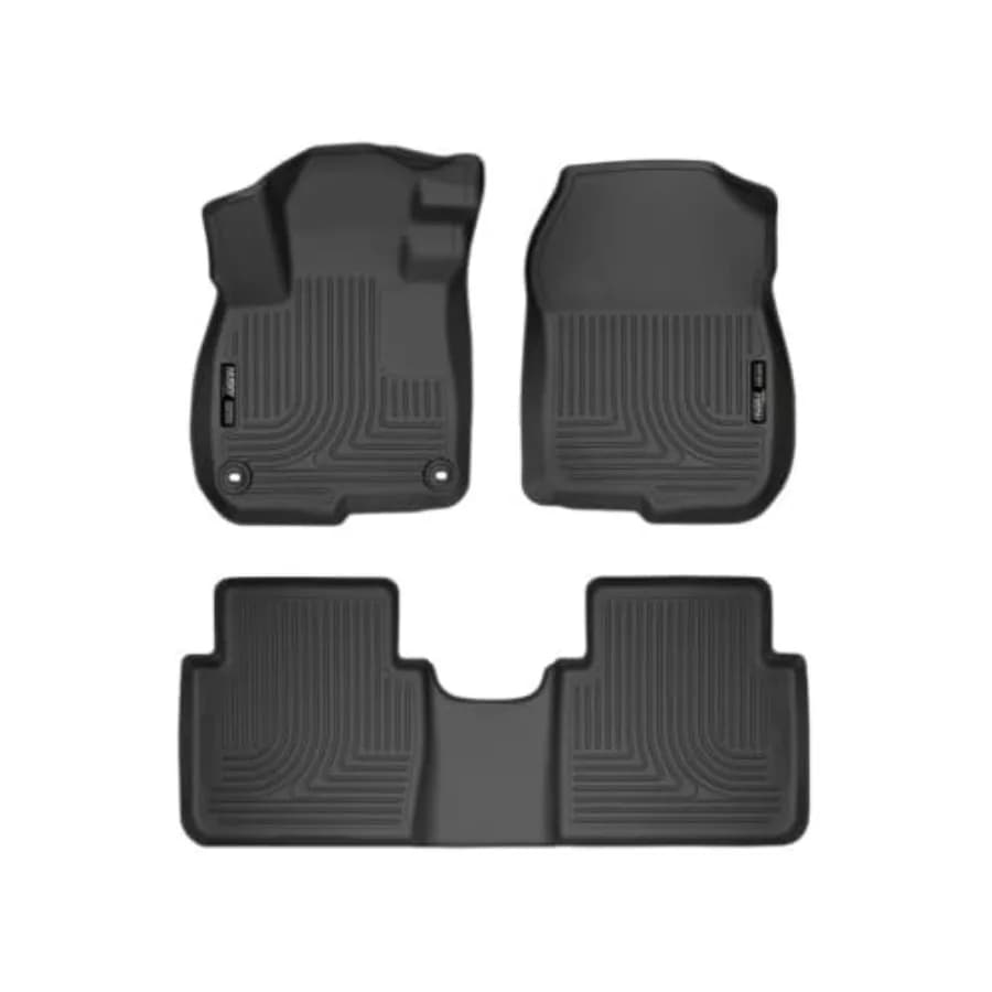 Tappetini Weatherbeater per Honda CR-V 2017-2022, Set di 3 Pezzi per la Seconda Fila Anteriore, Neri, con Base Antiscivolo Premium