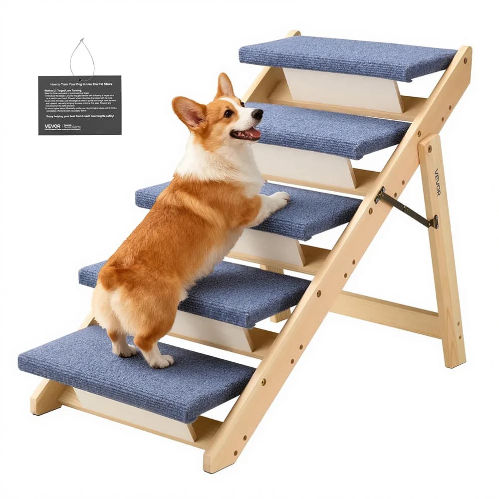 Scala in legno per animali domestici, scaletta per gatti e cani, rampa per letto alto, scaletta per salire sul letto, rampa per animali domestici