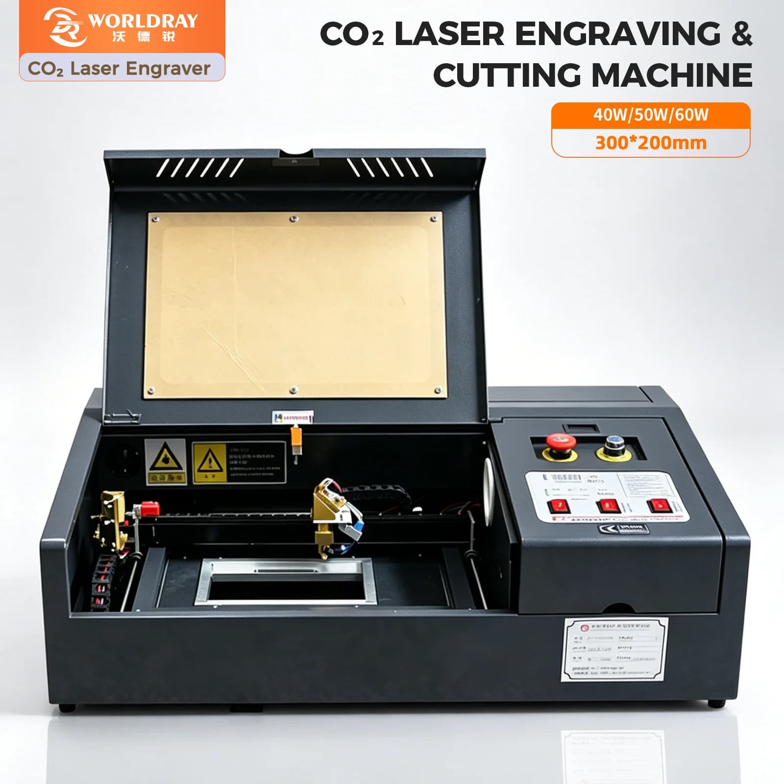 DR-3020B Incisore e taglierina laser CO2 40/50/60W per incisore acrilico Taglio di tessuti in pelle e legno con prezzo di fabbrica