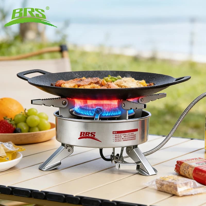 BRS-10 Stove in High Power 1940W, Foldable Gas Stove for Camping, Hiking and Picnic, Outdoor Kitchen Equipment