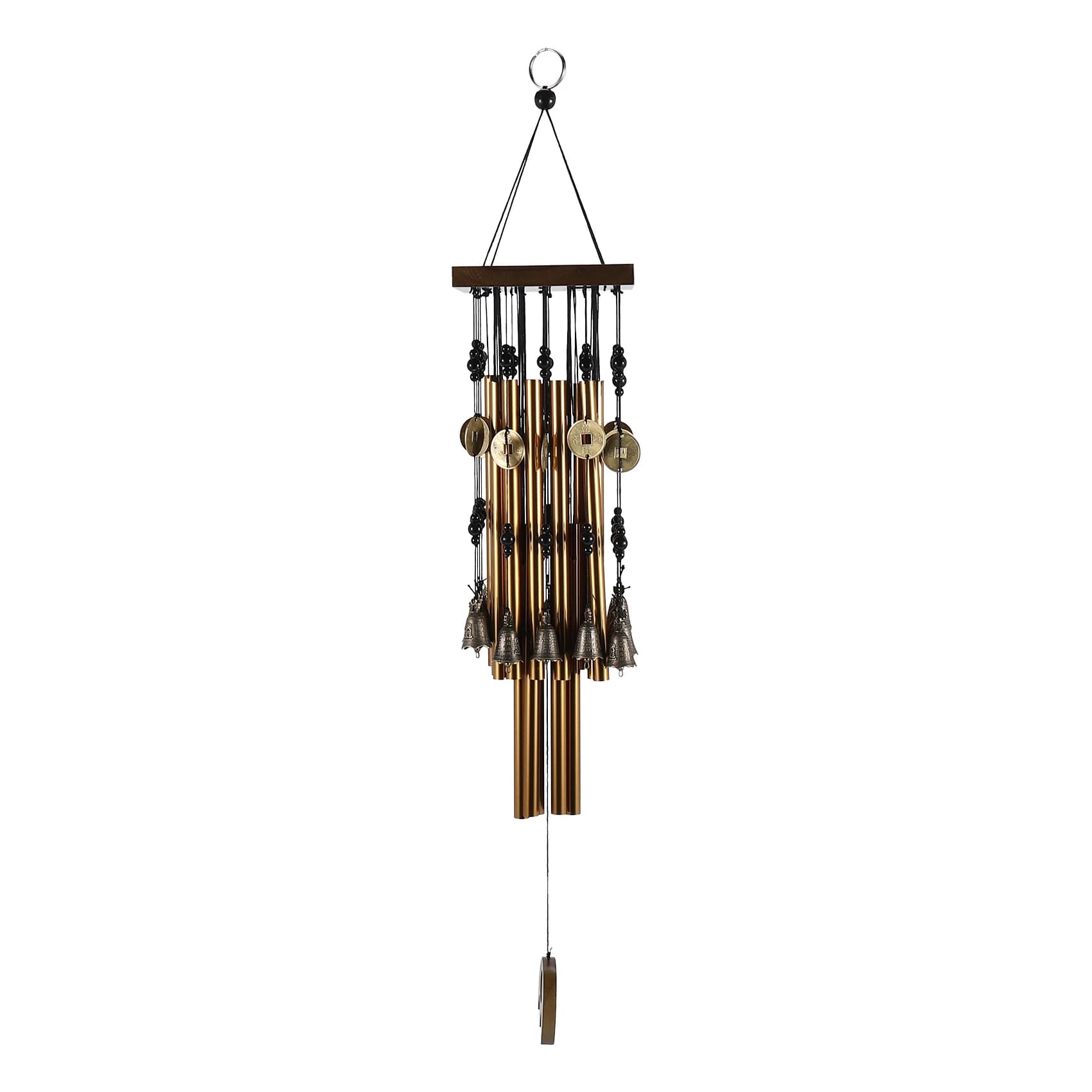 A67K-Outdoor Indoor Metal Tube Wind Chime With Copper Bell Large Windchimes For Yard Patio Garden Terrace Decoration 80Cm