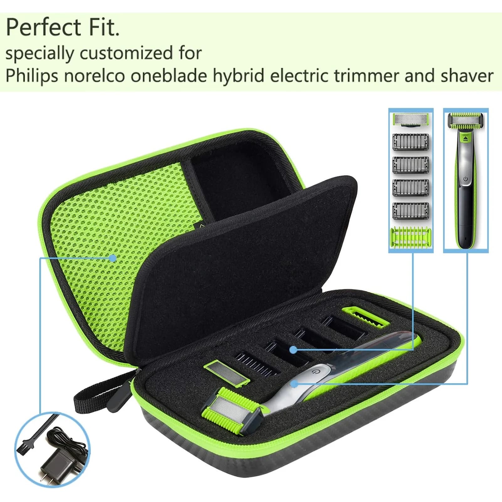 Sostituzione della custodia da viaggio per Philips QP2520 QP2530 QP2620 QP2630 custodia per rasoio elettrico per rasoio elettrico