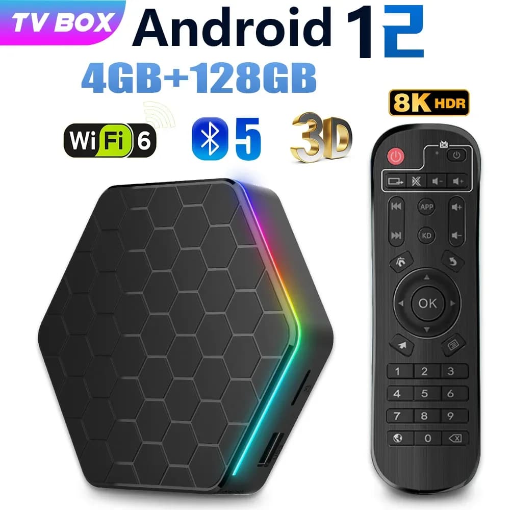 T95Z plus 8K HDR 3D Android 12 TV Box 64GB 128GB Allwinner H618 Quad Core WiFi6 Bluetooth 5.0 Media Player
