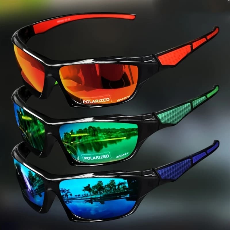 1/3PCS Sports Polarized Sunglasses for Men Light Night Vision Male Toneliness Cycling Guide Fishing Fashionable Mirror Sunglasses