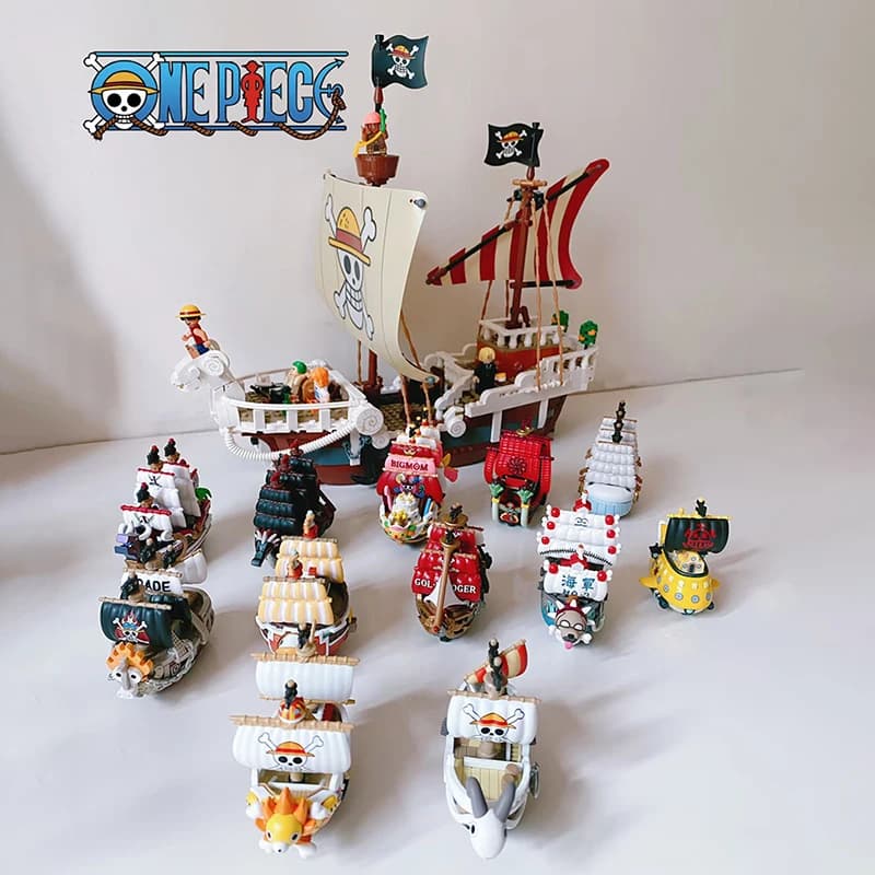 POP MART One Piece Thousand Sunny Ship Great Route Series Modellino da Collezione di Veicoli Anime alla Moda per Appassionati di Anime e Collezionisti