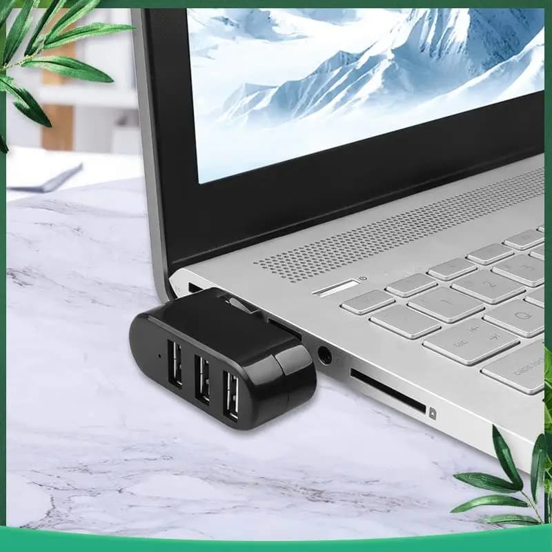 (NUOVO) Hub USB 2.0 a 3 porte Splitter porta USB Espansore USB 2.0 90 ° -180 ° Grado ruotabile per fotocamera stampante tablet PC portatile