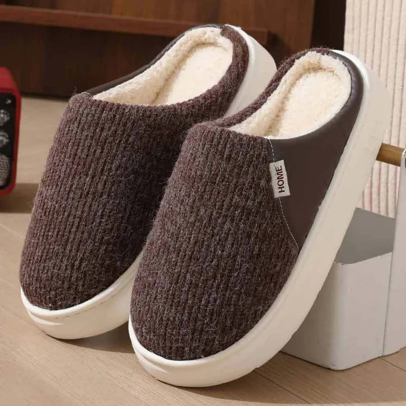Pantofole da casa per uomo donna scivoli pelosi invernali donna coperta peluche antiscivolo camera da letto calda infradito maschile coppie scarpe morbide