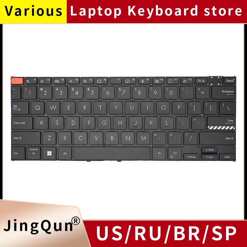 Sostituzione tastiera portatile russa US/RU/UK per ASUS Vivobook S14 Pro14 M3402 X3402 K3402 K3402Z K3402ZA