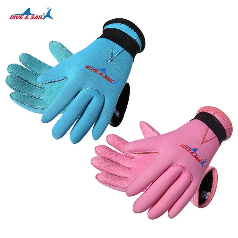 Guanti da immersione resistenti ai graffi per bambini da 3 mm, guanti da snorkeling resistenti all'usura e caldi, guanti da nuoto per bambini