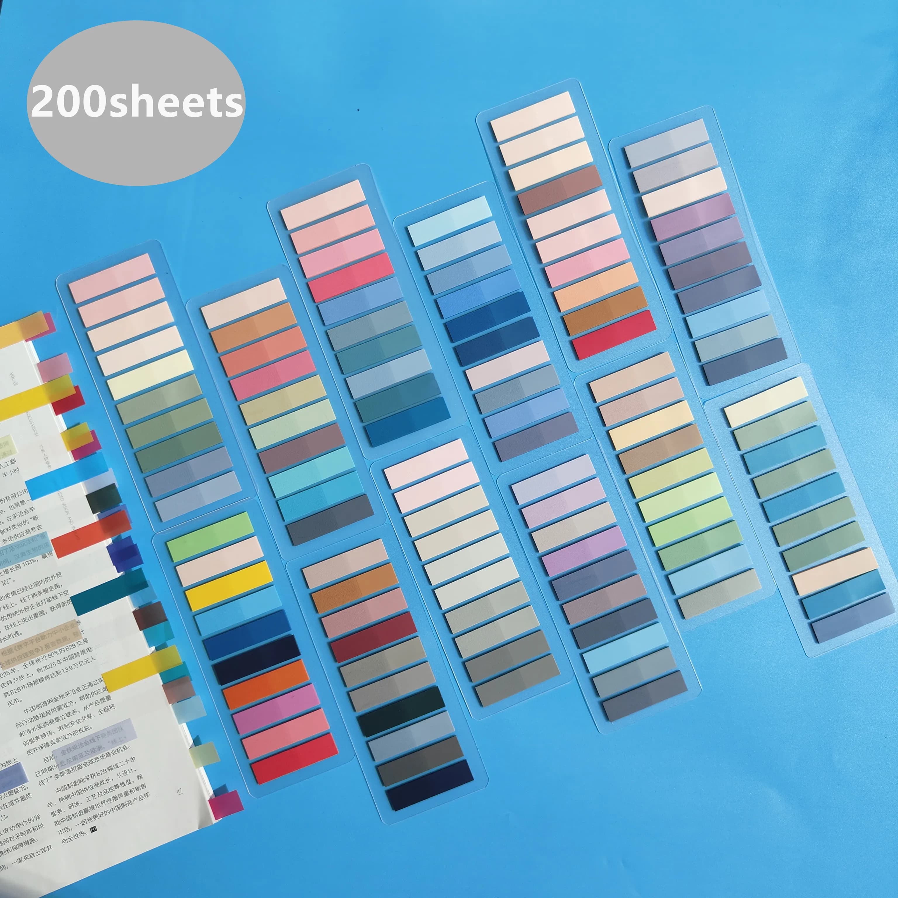 200 fogli adesivi trasparenti adesivi per quaderni bloc notes segnalibro trasparente leggi libro di cancelleria forniture scolastiche