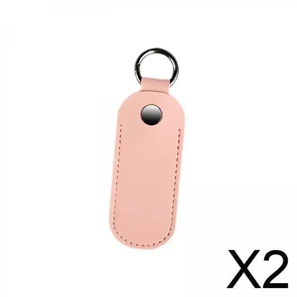 Custodia per chiavetta USB in pelle PU con fibbia a scomparsa e portachiavi per forniture da ufficio