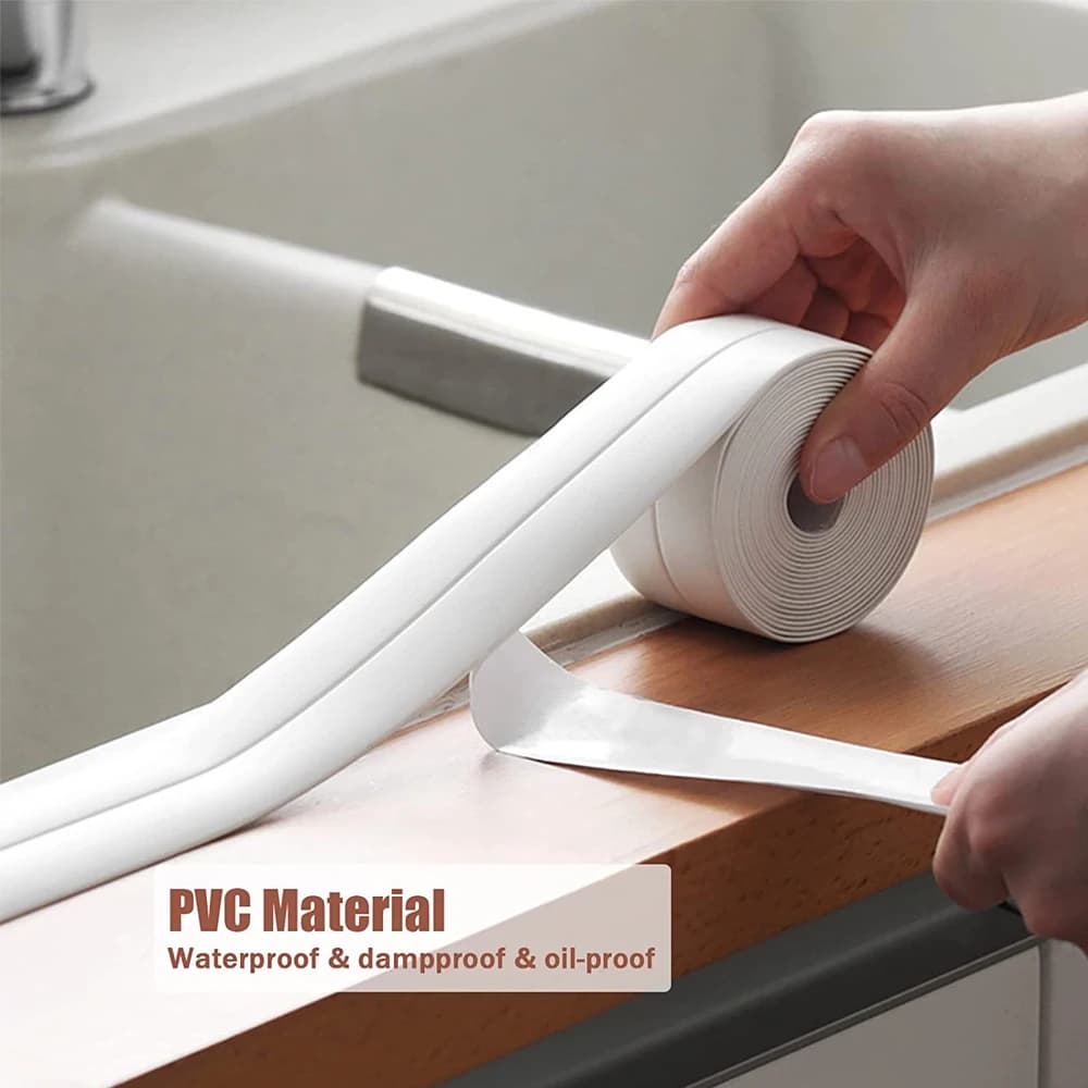 3.2 m self-adhesive Sealant Tape Sealing Tape For PVC Oil-proof Kitchen Washer Wall Sticker for Water Corner WC