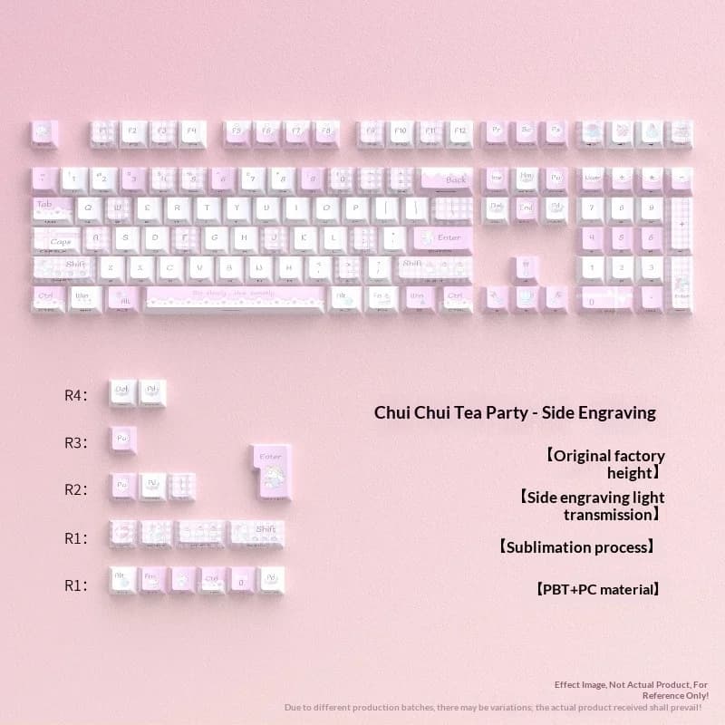 Mechanical keyboard keycap 125 key small complete set original PBT side engraved luminous