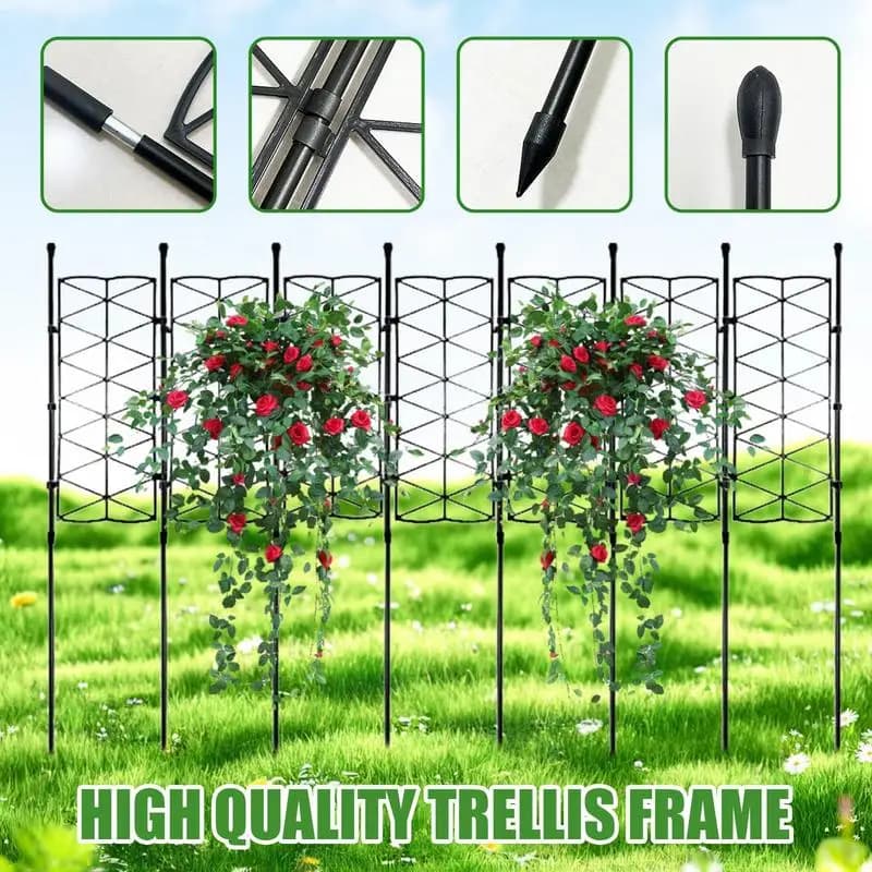 Traliccio da giardino per piante rampicanti Robusto traliccio per piante Palo per piante in vaso Traliccio Telaio di supporto Forniture da giardinaggio