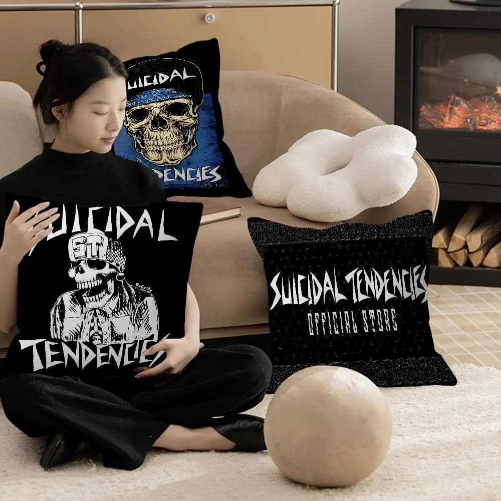 S-Suicidal-Tendencys Heavy Rock Band Maple Design Cushion Cover Happy Autumn Harvest decor Holiday Decorati Pillow Cover