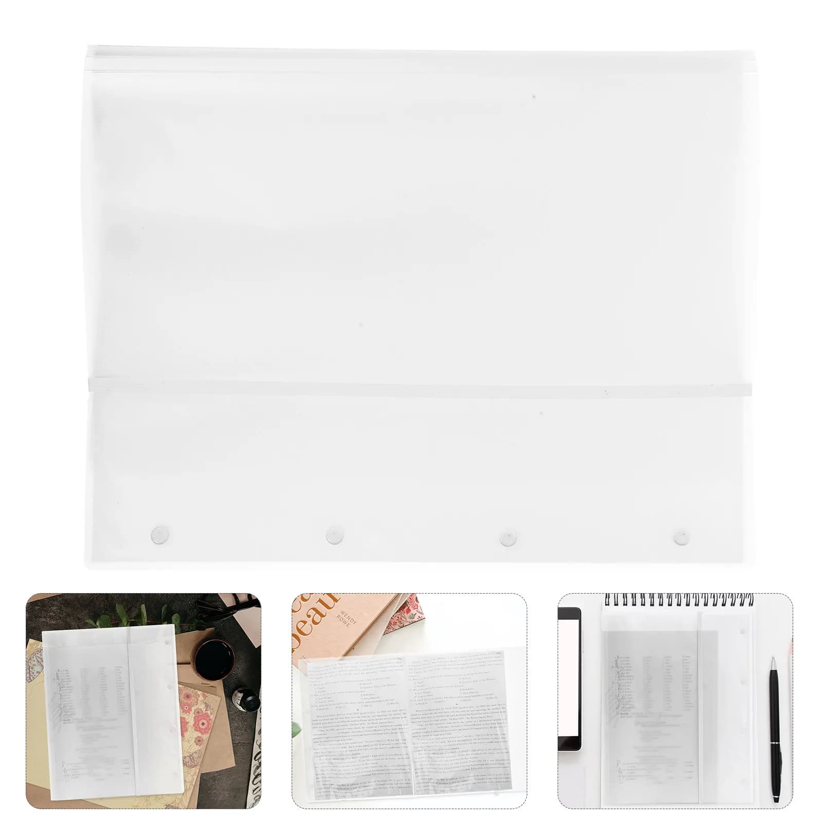 Test Paper Storage Folder File Pocket Organizer Document Binder Office School Music Score Folder Clear Plastic Sleeve Organizer