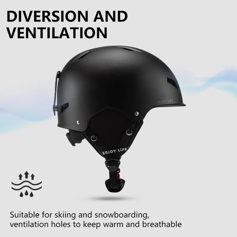 Casco da sci professionale Horntour 2025 anticollisione e caldo tutto in uno per sport all'aria aperta, accessori da snowboard per uomo e donna