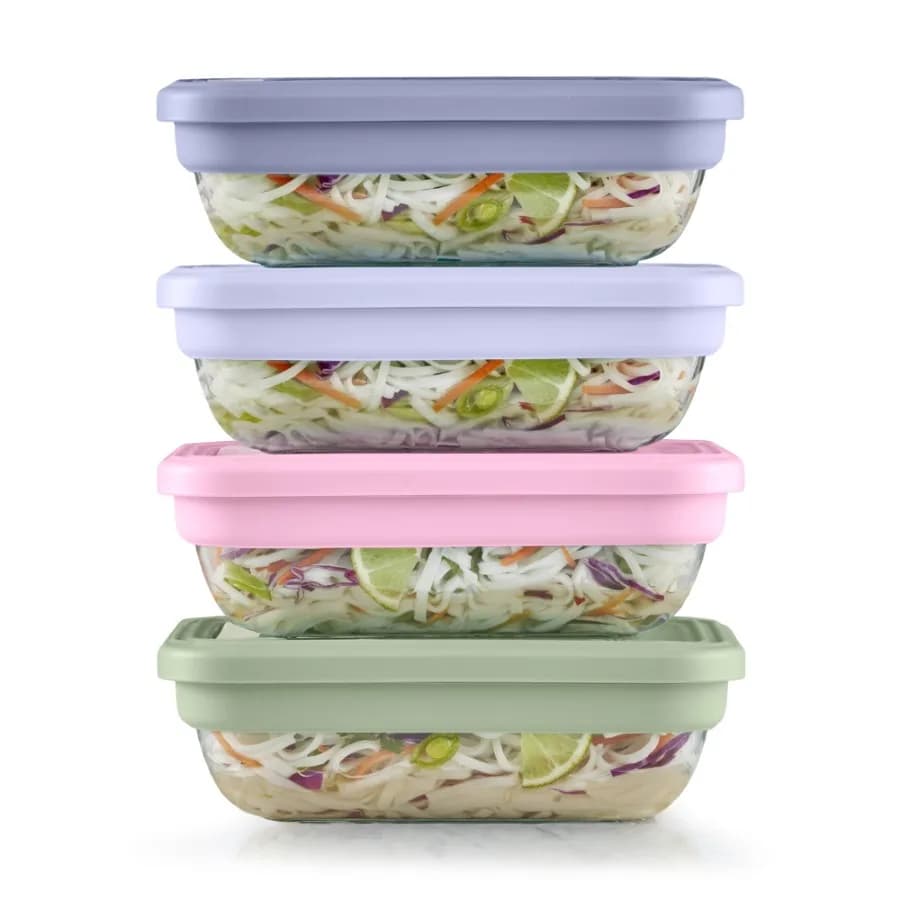 8-Piece Meal Prep Set for Everyday Organization and Efficient Meal Preparation - 3.7 Cup Containers for Convenient Storage and