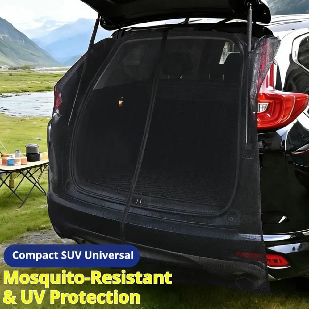 Car Tailgate Mosquito Net Universal Magnetic Screen Trunk Ventilation Mesh For SUV Outdoor Night Fishing Sunshade Privacy