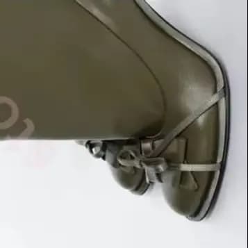 2026 Autumn Green Round Bow Knee-High Boots New Models Catwalk Sexy Ladies Stiletto Long Boot Black Fashion Party Casual Boots