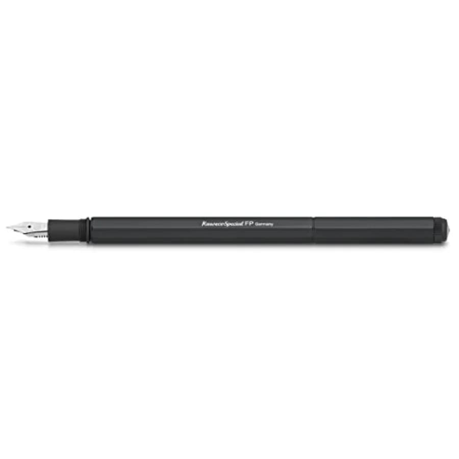 SPECIAL Black Premium Aluminium Fountain Pen for Ink Cartridges - Exclusive 17 cm With EF Extra Fine Nib