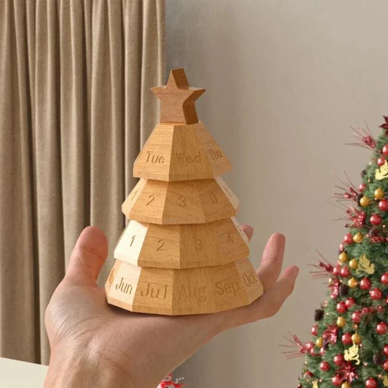 Stampo in Silicone per Albero di Natale Impilabile, Contenitore per Candele, Calendario Perpetuo, Scatola Portaoggetti Musicale, Decorazione Natalizia
