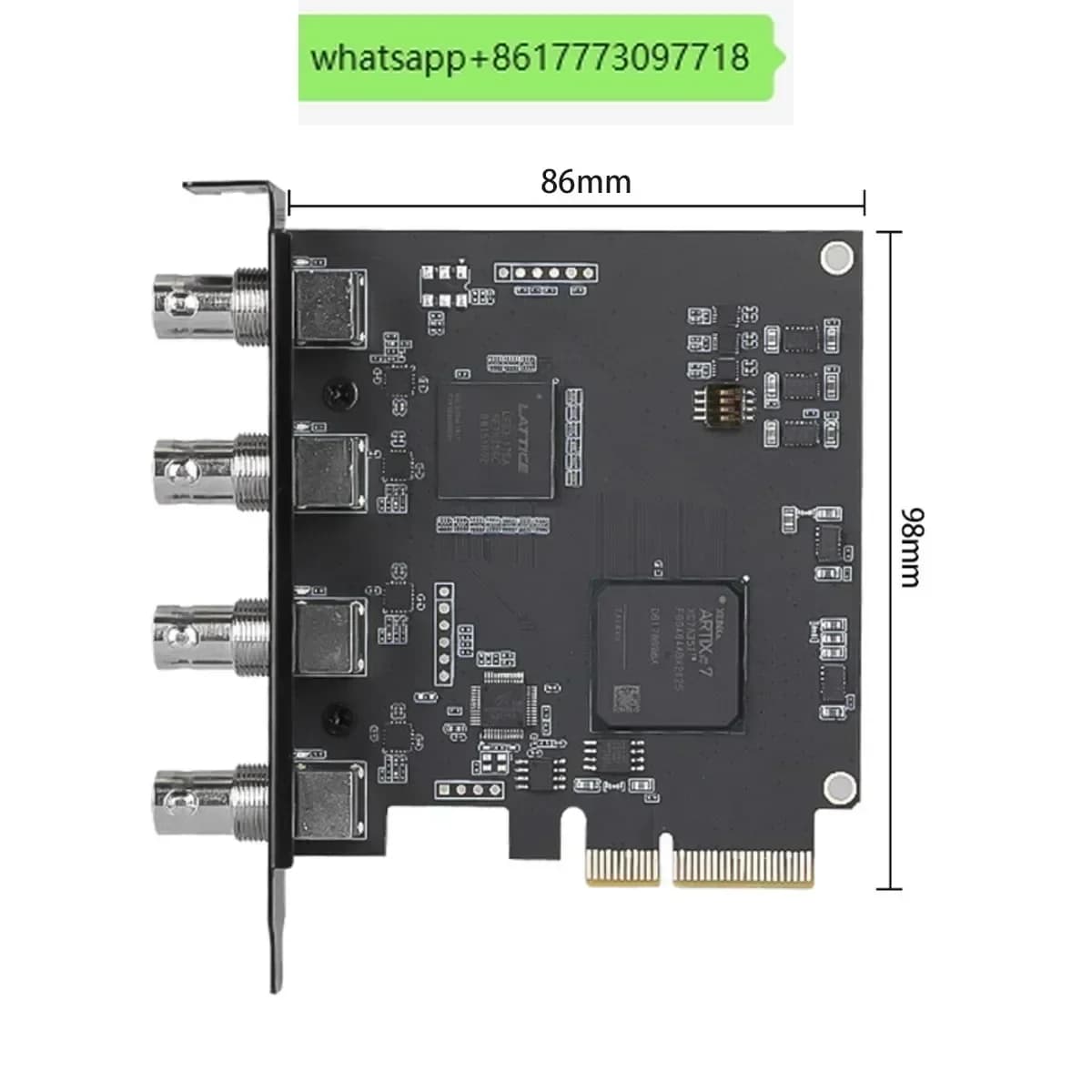 Scheda di acquisizione video SDI a 4 canali con interfaccia PCIe x4 per streaming live multicanale