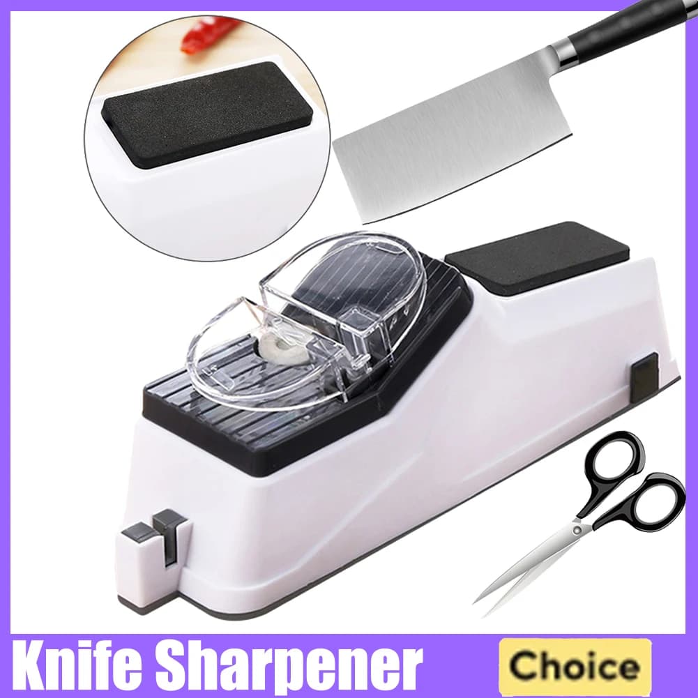 Professional Electric Sharpeners for Home Use, Quick Sharpening Tool for Kitchen Knives and Scissors