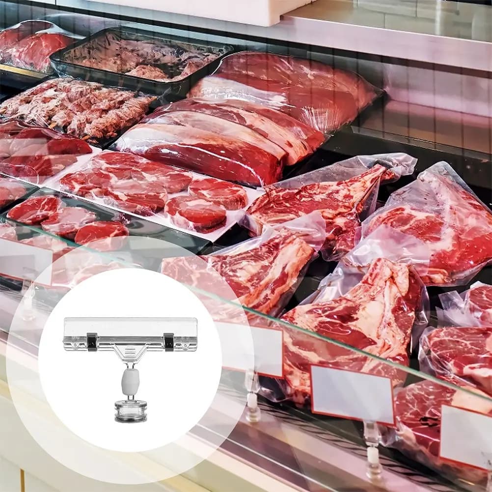 6 Pezzi Porta Prezzi Magnetici per Lavagna, Clip per Etichette, Supporto per Esposizione di Frutta e Verdura in Supermercato