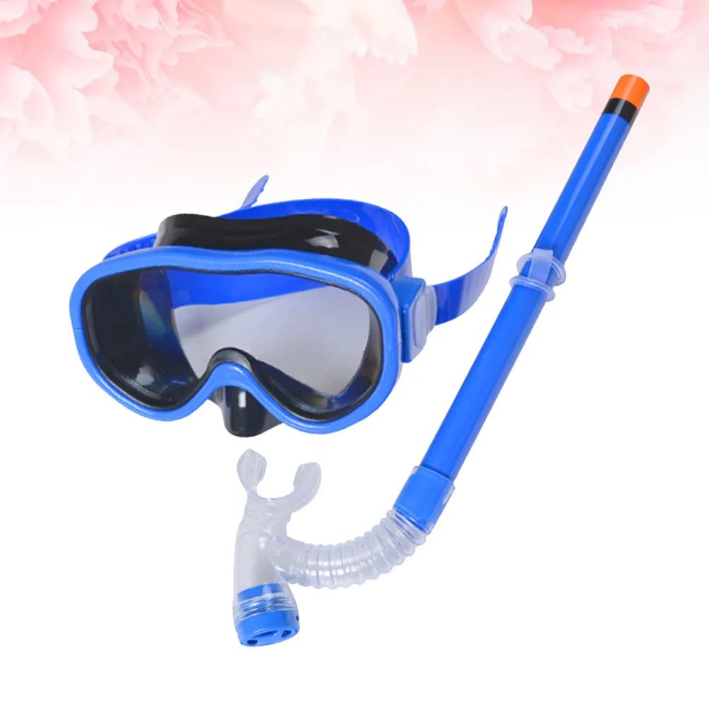 Set di Occhialini da Snorkeling e Nuoto Tipo Semi-Dry, Occhiali da Immersione Regolabili con Tubo Respiratorio per Bambini, Donne e Uomini