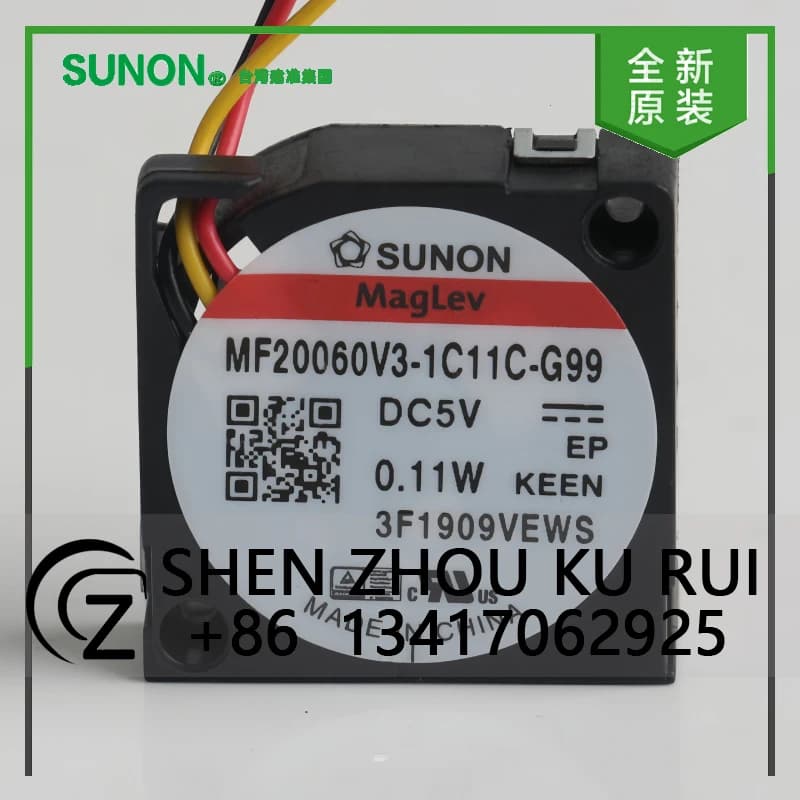 Sunon 12V 24V 48V DC 5V 0.11W AC EC 2006 20X20X06MM 2CM Turbo Notebook ultrasottile micro ventola di raffreddamento a 3 fili MF20060V3-1C11C-G99