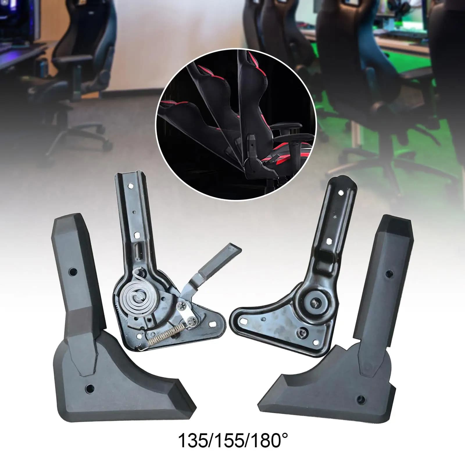 1pc Chair Angle Adjuster Multi Angle Easy to Install Gaming Seat Replacement Computer Chair Angle Adjuster Backrest Tilt Metal