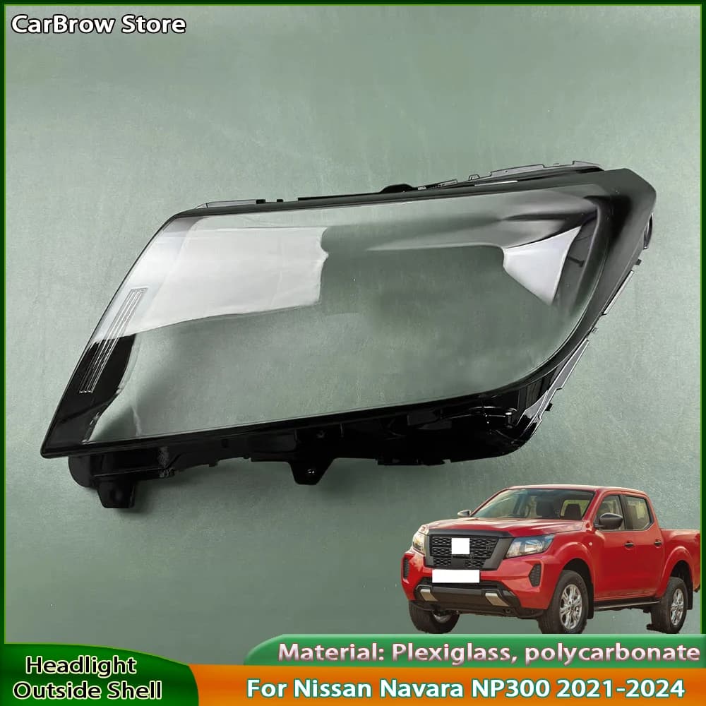 Trasparente Ombra Paralume Per Nissan Navara NP300 2021 2022 2023 Faro Anteriore Copertura Faro Borsette Lente Plexiglass