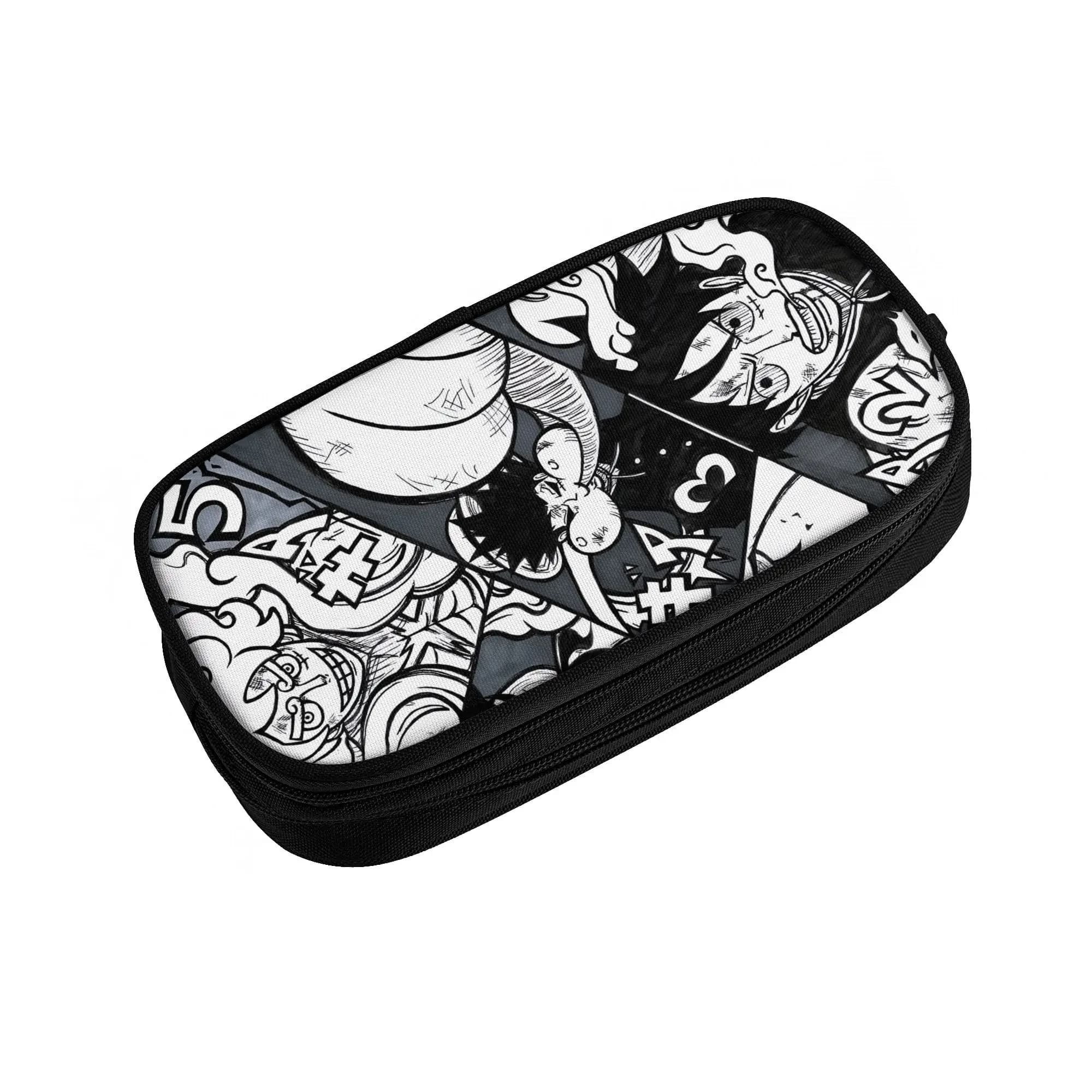 Custom One P-Pieces Luffys School Pencil Cases Boys Girls Large Capacity Cartoon Comic Pencil Bag Pouch Students Stationery