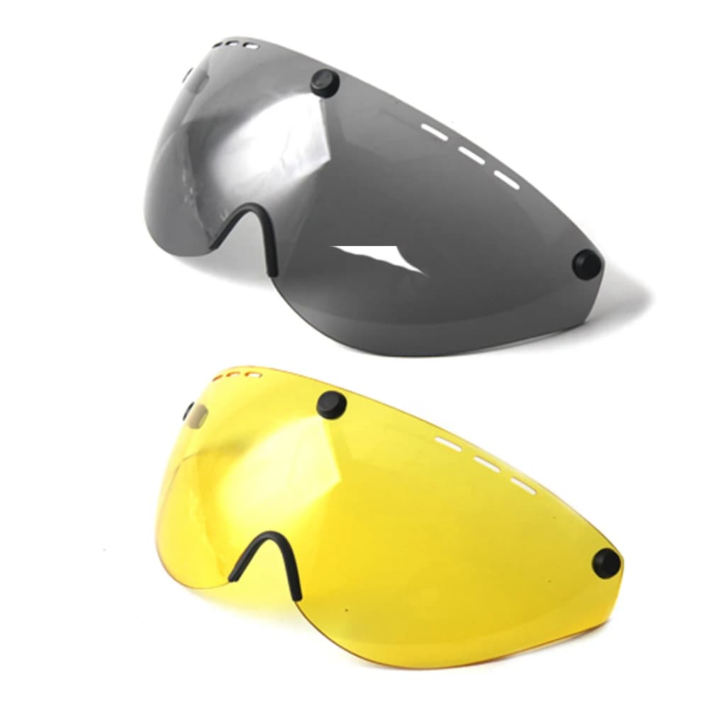 Casco da ciclismo uv occhiali visiera lente tt mtb bici da strada casco aerodinamico trasparente grigio giallo colori lenti anti occhiali accessori