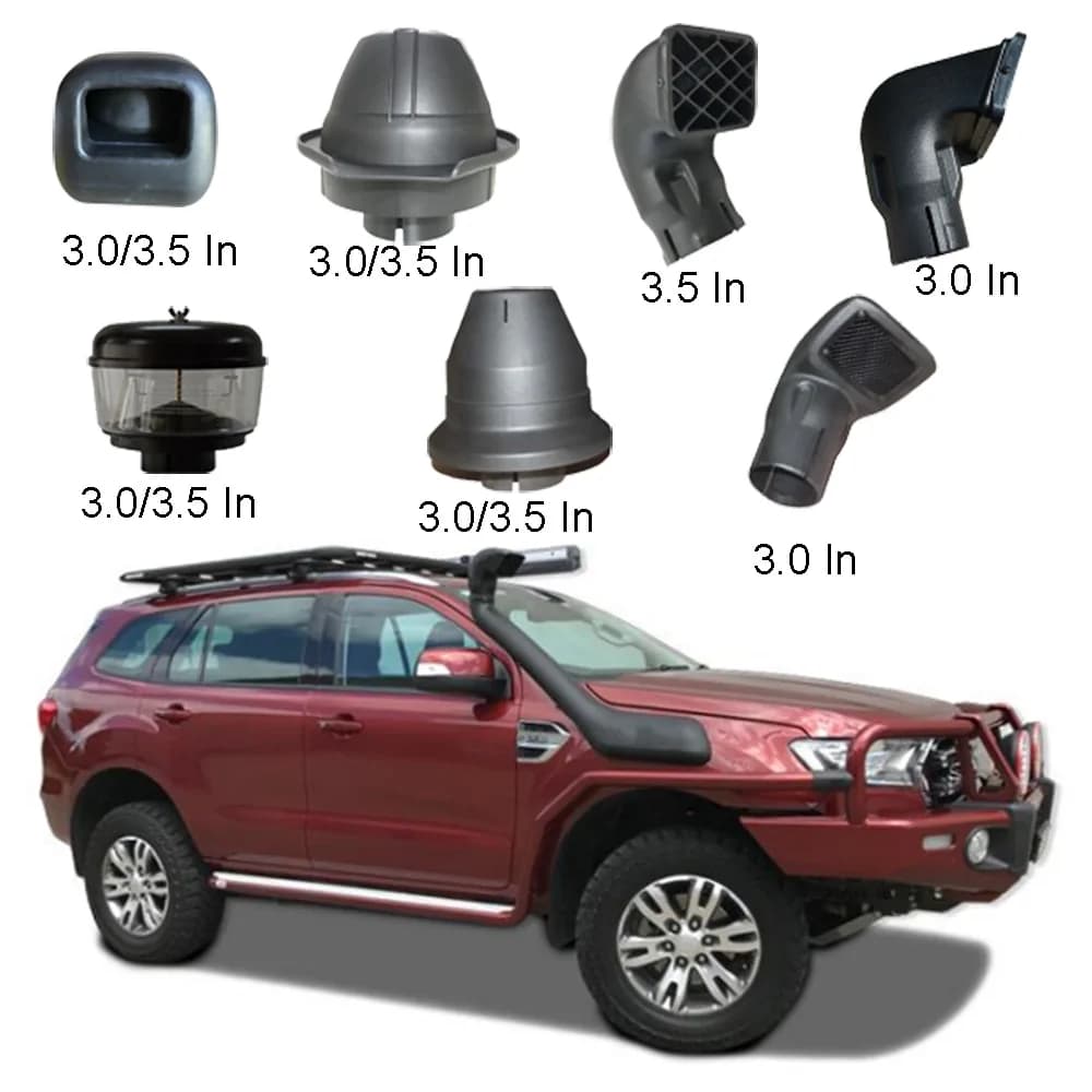 Car Accessories 3.0 "3.5" Universal Snorkeling Head for Car Air Ram Snorkeling Kit Square Head for All Models