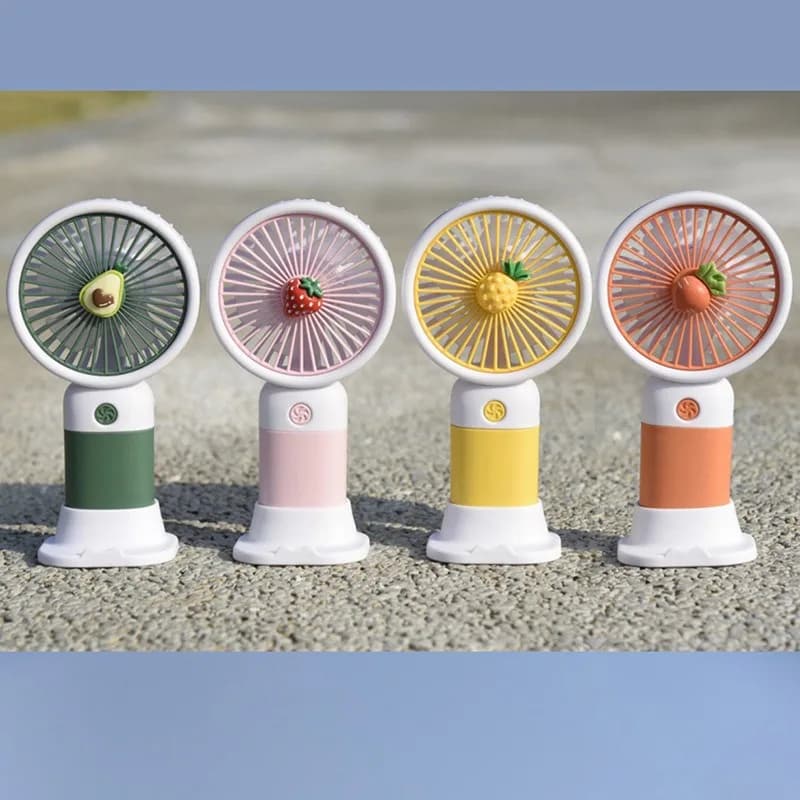 Portable Handheld Mini Fan USB Personal Cooler with Hanging Rope Silent Pocket Fan for School Outdoor Travel Office