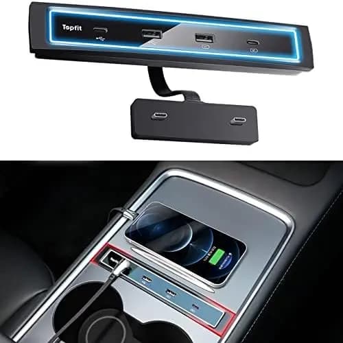 Docking station intelligente per Model 3/Y con hub USB LED Titolo ottimizzato per SEO: Stazione di ricarica 2021-2024