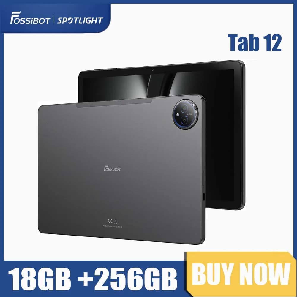 Fossibot Tab 12 Tablet with 10.95 inch FHD display 18 GB of RAM + 256 GB of ROM Android Tablets 14 Octa-core 1,6 GHz 7000 mAh Battery Tablet PC