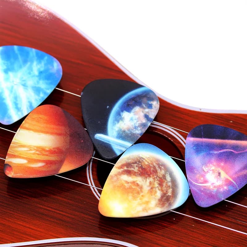 SOACH Fashion 10 Pz 0.46/0.71/1.0mm Spessore Plettri per Chitarra Universo Accessori per Chitarra Plettro per Chitarra per Ukulele Palette per Chitarra